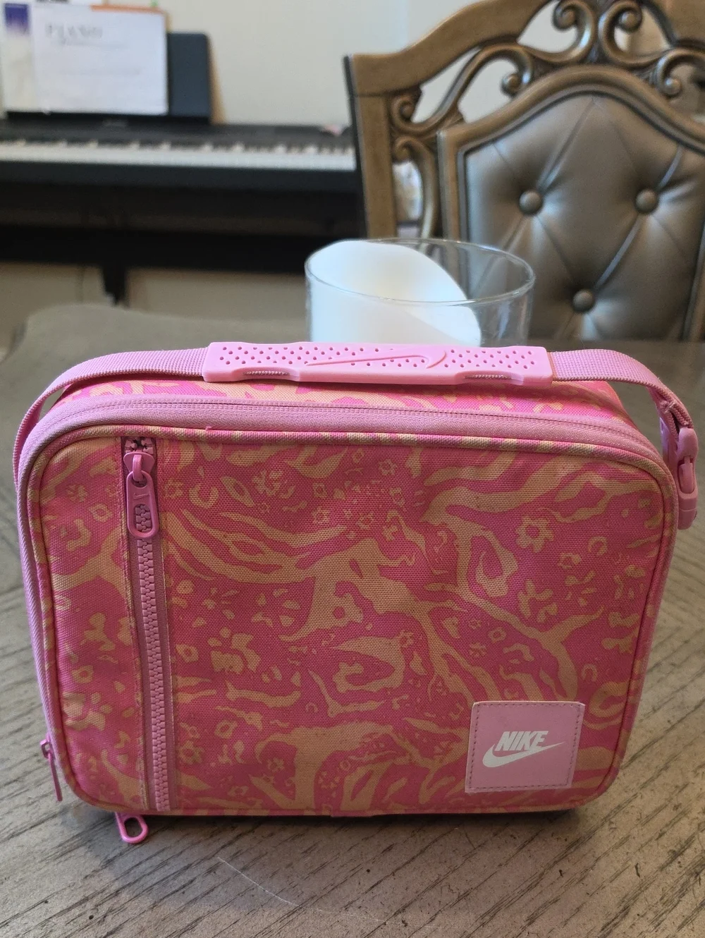 Nike Pink Patterned Insulated Lunch Box Tote